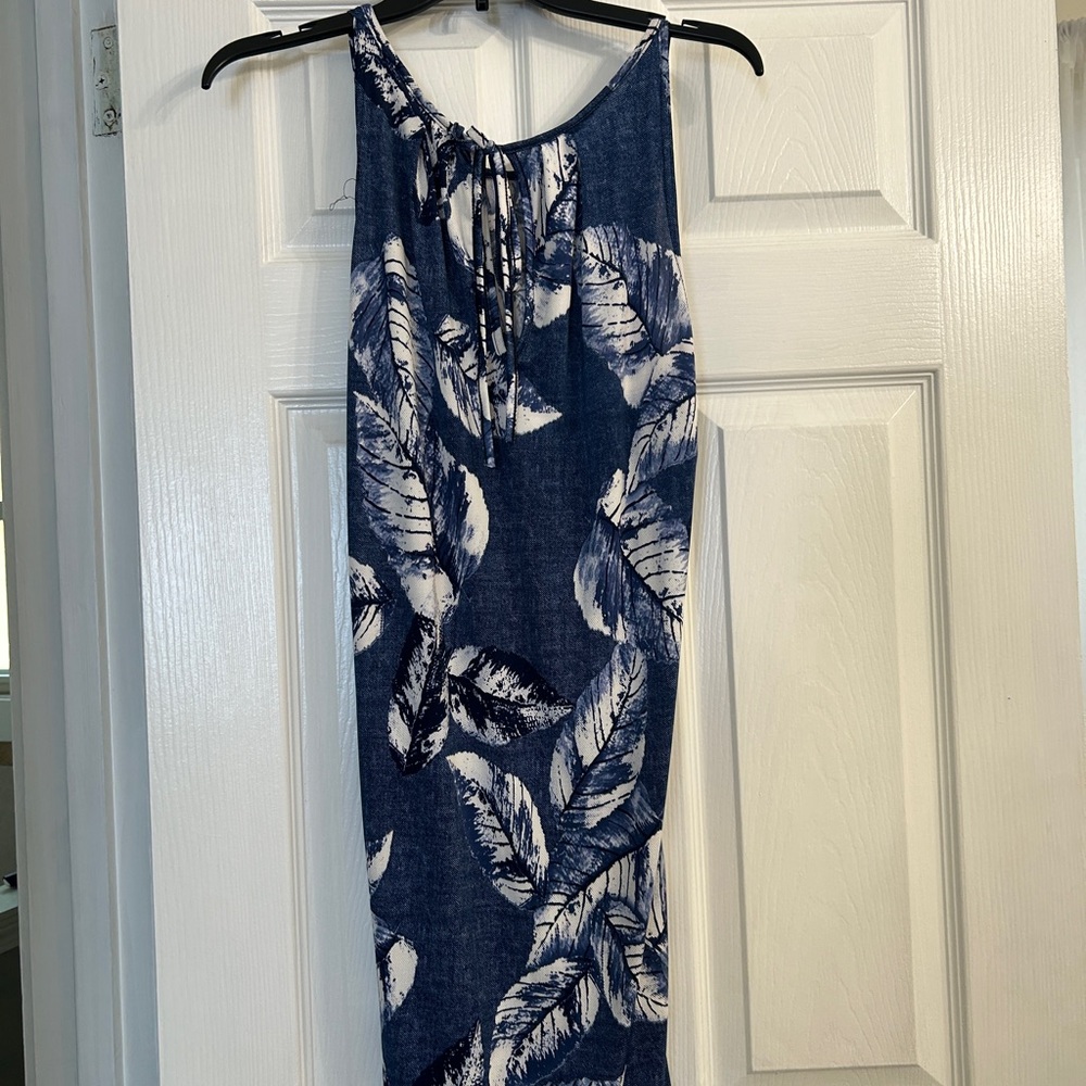 Blue patterned dress